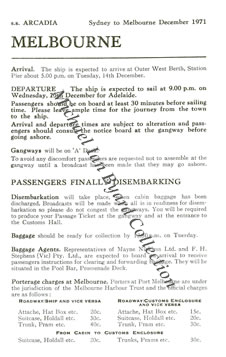 Melbourne Port Information